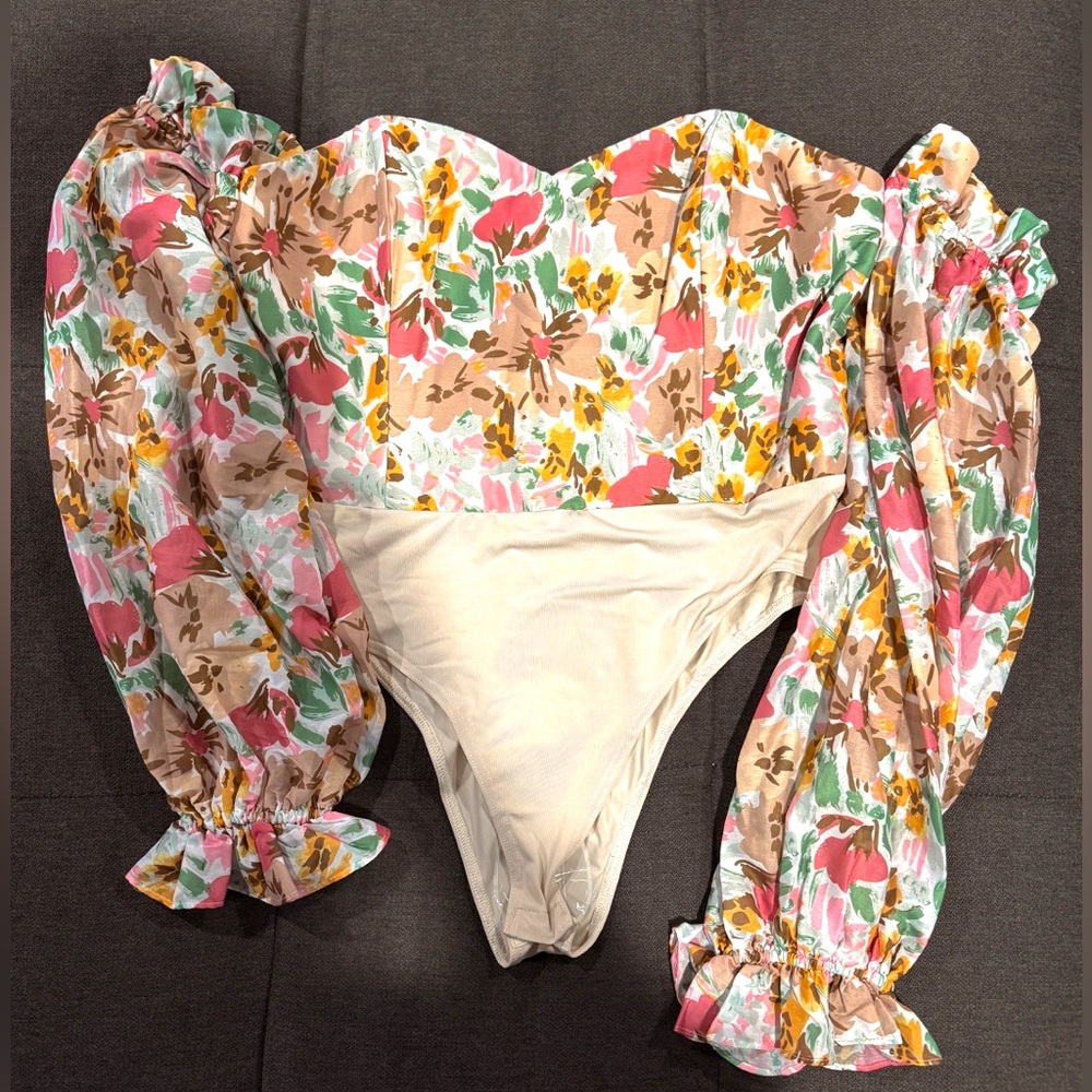 Floral Long Sleeve Bodysuit